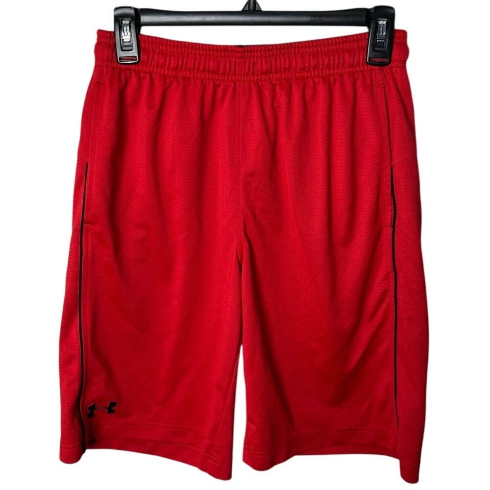Under Armour Men's Loose Heat Gear Red Shorts Size Small